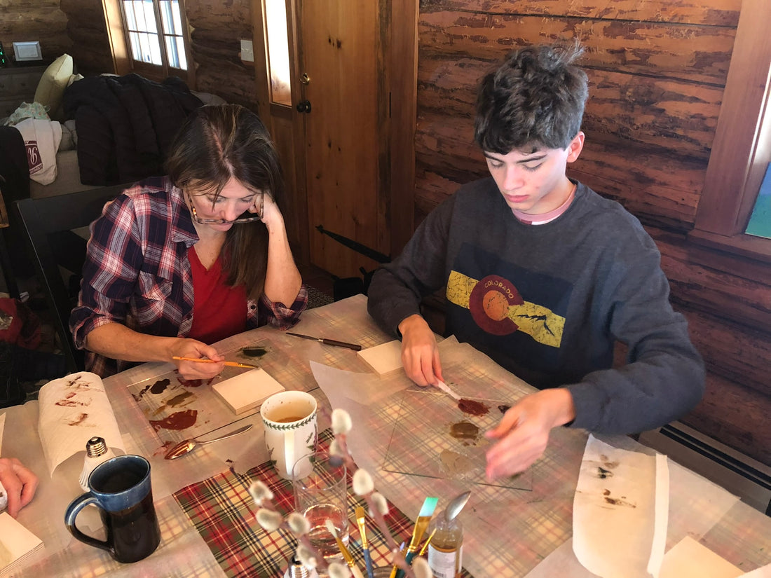 Learning the art of making paint from stone dust