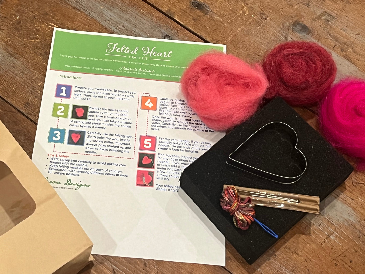 Felted Heart Craft Kit