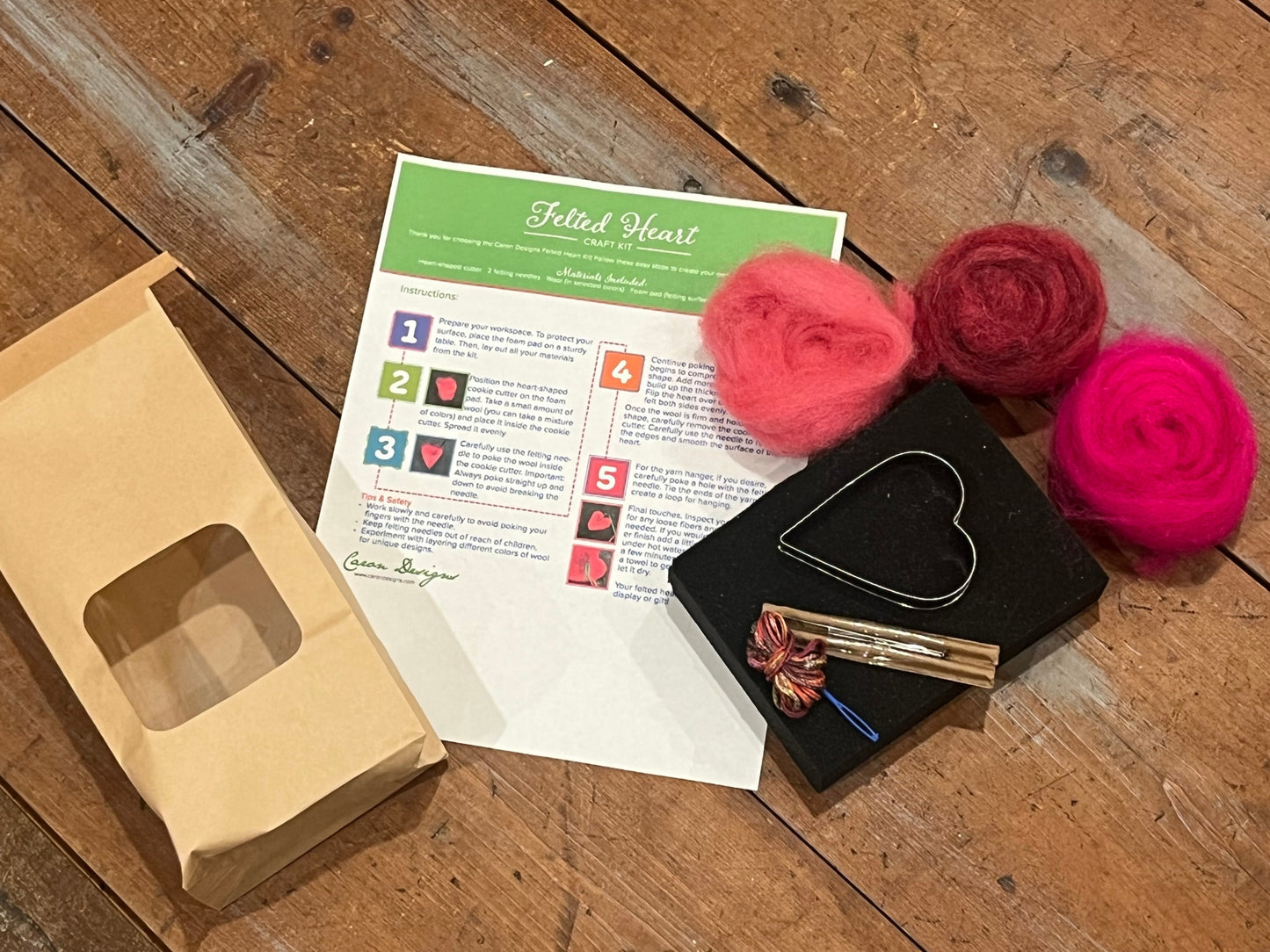 Felted Heart Craft Kit