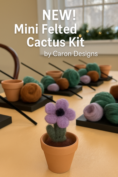 Mini Felted Cactus Plant Craft Kit – DIY Wool Succulent with Flower in Pot
