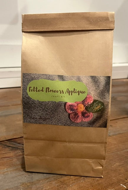 DIY Needle Felting Flower Appliqués Craft Kit