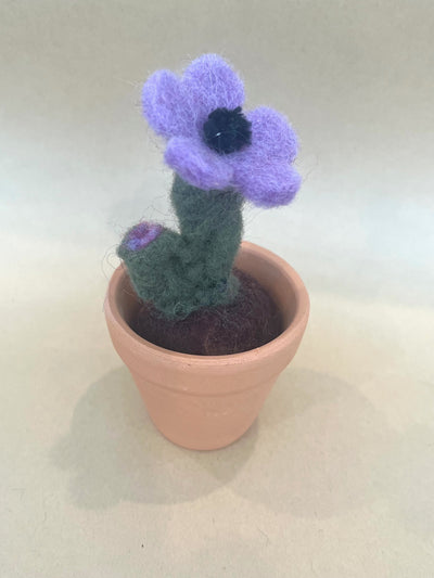 Mini Felted Cactus Plant Craft Kit – DIY Wool Succulent with Flower in Pot