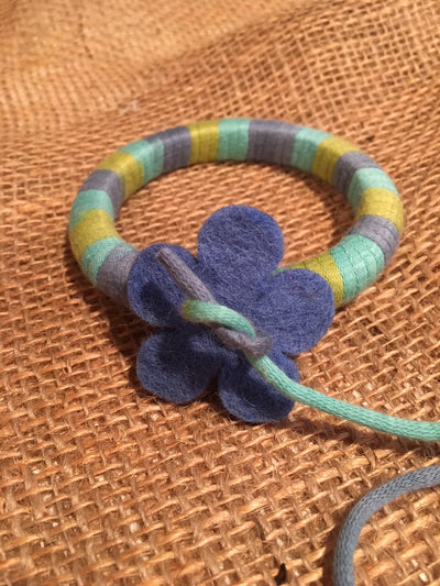 Yarn Wrap Flower Bracelet Kit