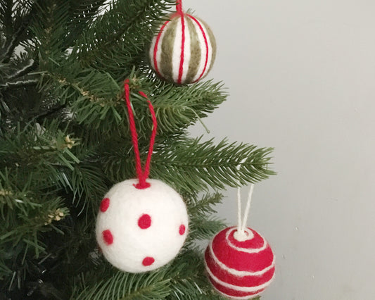 Needle Felted Holiday Ornaments