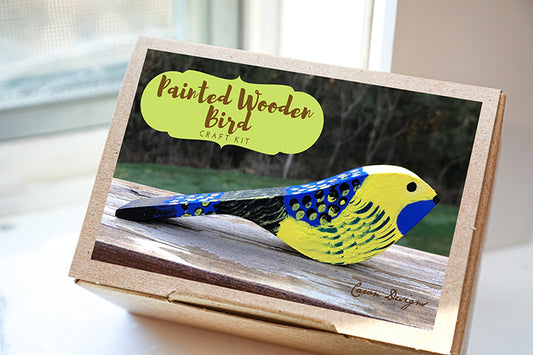 Painted Wooden Bird Craft Kit | DIY Nature-Themed Art for Kids